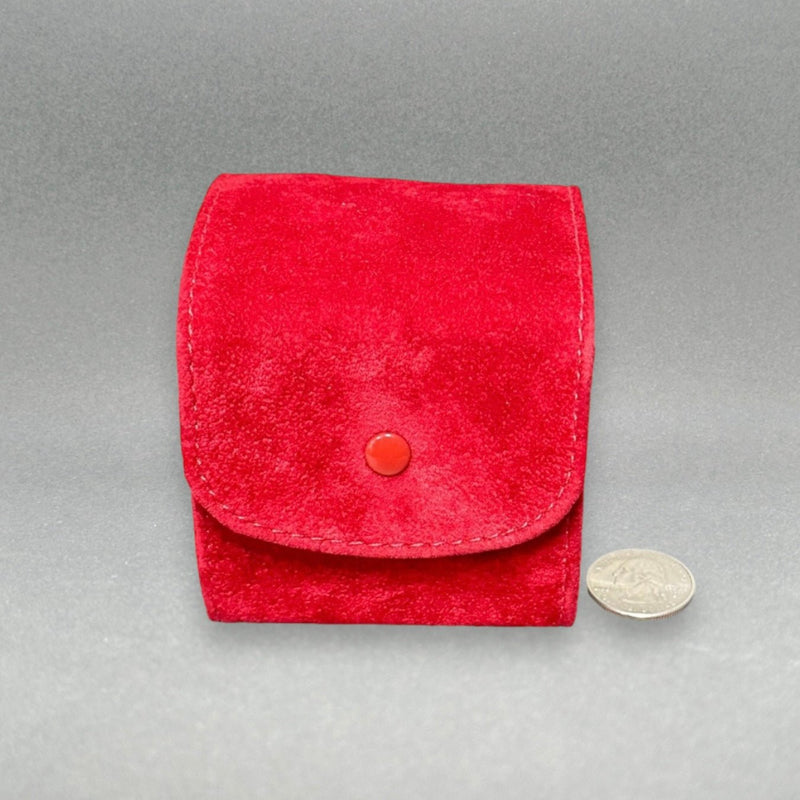 Estate Cartier Red Velour Travel Case w. Pouch (Empty) - Walter Bauman Jewelers