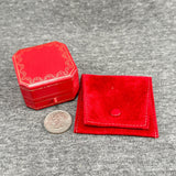 Estate Cartier Ring Box & Small Pouch (Empty) - Walter Bauman Jewelers