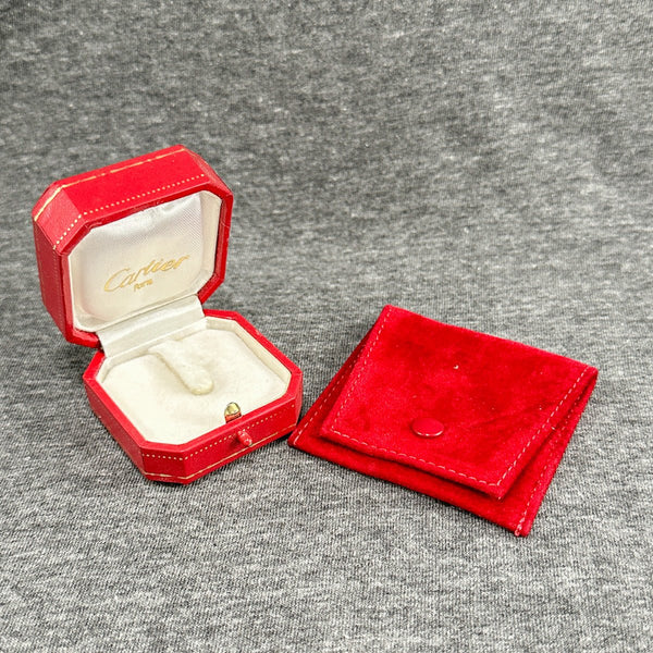 Estate Cartier Ring Box & Small Pouch (Empty) - Walter Bauman Jewelers