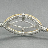 Estate Charriol 18K W Gold & Steel 0.25ctw H/SI1 Diamond Bracelet - Walter Bauman Jewelers