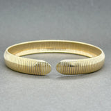 Estate Chimento 18K Y Gold Ribbed Flexible Bangle Bracelet - Walter Bauman Jewelers