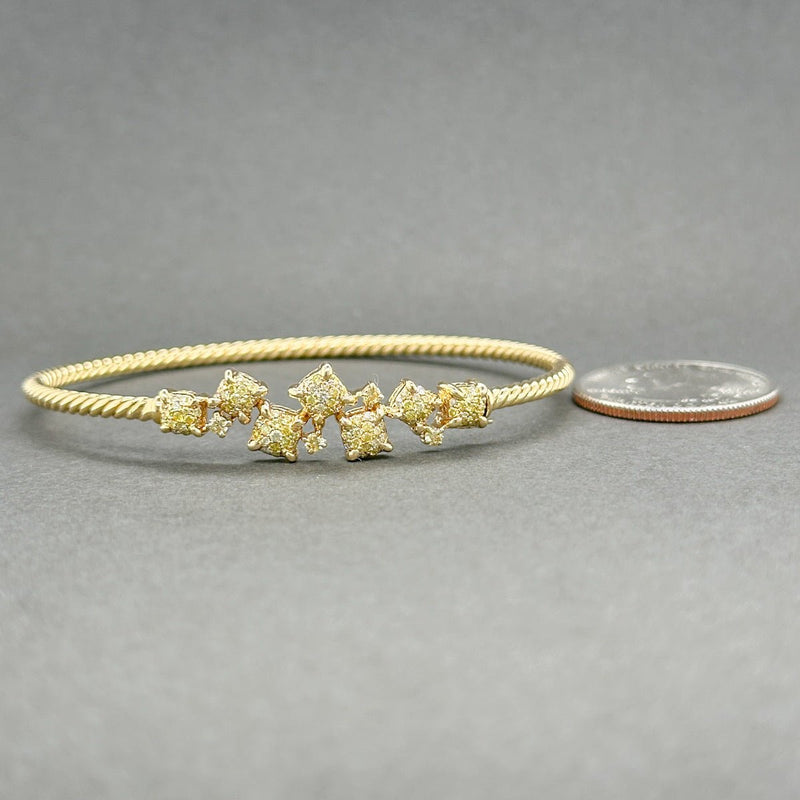 Estate David Yurman 18K Y Gold 0.54ctw Yellow Diamond Chatelaine Bangle - Walter Bauman Jewelers