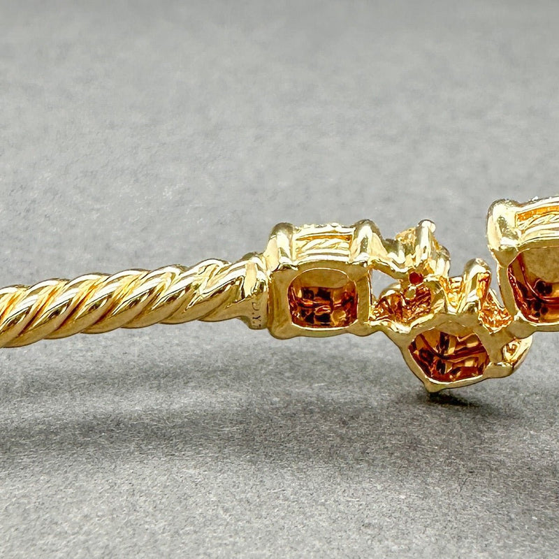 Estate David Yurman 18K Y Gold 0.54ctw Yellow Diamond Chatelaine Bangle - Walter Bauman Jewelers