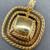 Estate David Yurman 18K Y Gold 0.98ctw G - H/SI1 Diamond & Citrine Chatelaine Pendant - Walter Bauman Jewelers