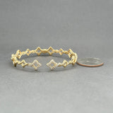 Estate David Yurman 18K Y Gold Diamond Venetian Quatrefoil Bracelet - Walter Bauman Jewelers