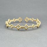 Estate David Yurman 18K Y Gold Diamond Venetian Quatrefoil Bracelet - Walter Bauman Jewelers