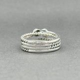 Estate David Yurman SS 0.05ctw G - H/SI1 - 2 Diamond X Crossover Ring - Walter Bauman Jewelers