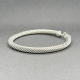 Estate David Yurman SS 0.06ctw G - H/SI1 - 2 Diamond Buckle Bracelet - Walter Bauman Jewelers