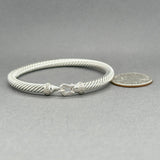 Estate David Yurman SS 0.06ctw G - H/SI1 - 2 Diamond Buckle Bracelet - Walter Bauman Jewelers