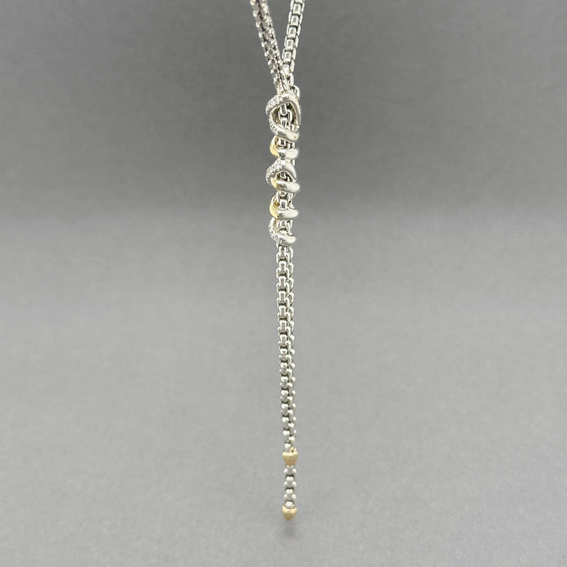 Estate David Yurman SS 0.26ctw G - H/SI1 - 2 Diamond Helena Y Necklace - Walter Bauman Jewelers