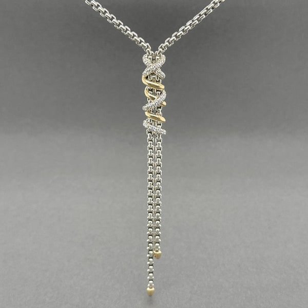 Estate David Yurman SS 0.26ctw G - H/SI1 - 2 Diamond Helena Y Necklace - Walter Bauman Jewelers