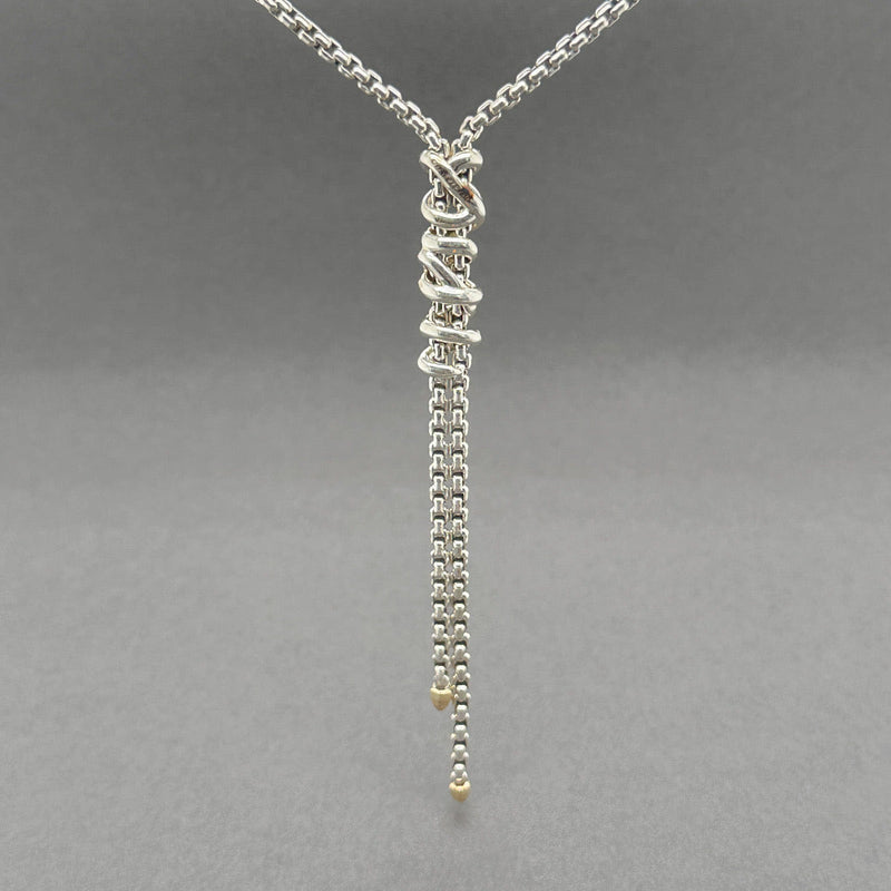 Estate David Yurman SS 0.26ctw G - H/SI1 - 2 Diamond Helena Y Necklace - Walter Bauman Jewelers