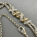 Estate David Yurman SS 0.26ctw G - H/SI1 - 2 Diamond Helena Y Necklace - Walter Bauman Jewelers