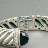 Estate David Yurman SS 0.81ctw H/VS2 - SI1 Diamond & 12.14ctw Onyx Waverly Bracelet - Walter Bauman Jewelers