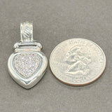 Estate David Yurman SS 18 0.24ctw G-H/SI1 Diamond Cable Heart Pendant - Walter Bauman Jewelers