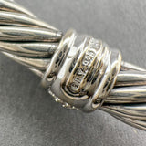 Estate David Yurman SS 18 0.28ctw H/VS2 - SI1 Diamond Classic Cable Bracelet - Walter Bauman Jewelers