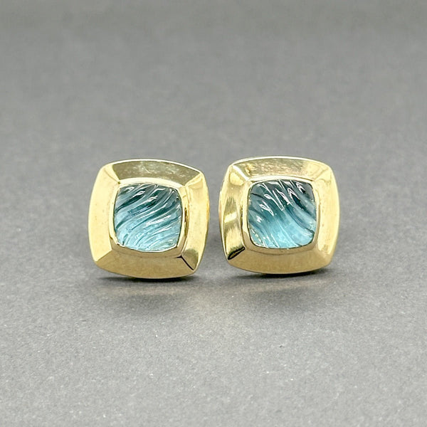 Estate David Yurman SS 18 3.22ctw Blue Topaz Stud Earrings - Walter Bauman Jewelers