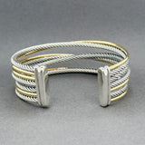 Estate David Yurman SS 18 7 Row Crossover Cuff Bracelet - Walter Bauman Jewelers