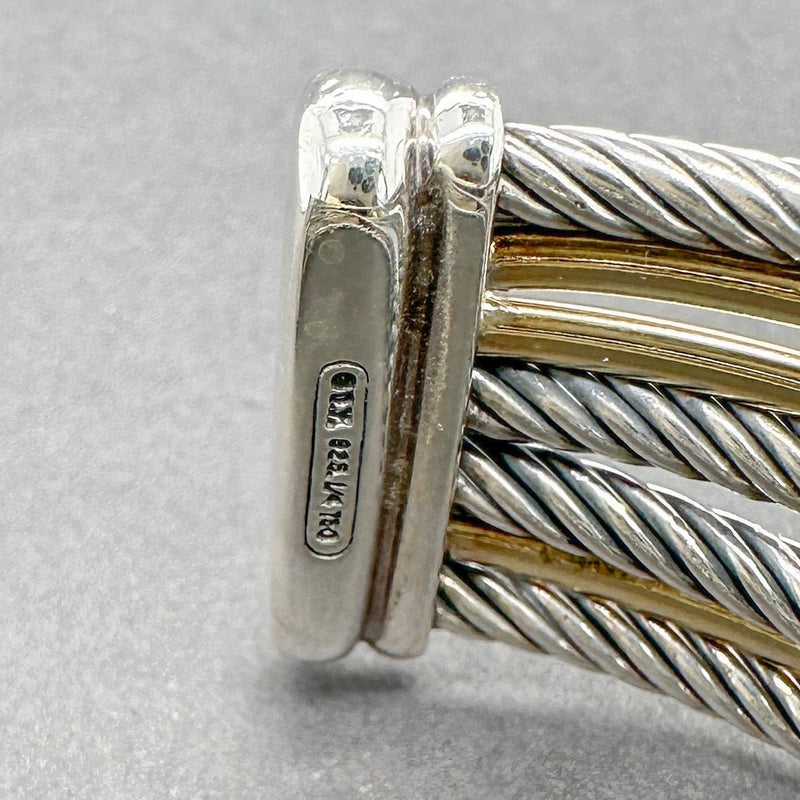 Estate David Yurman SS 18 7 Row Crossover Cuff Bracelet - Walter Bauman Jewelers