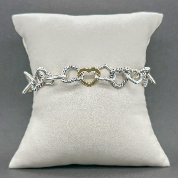 Estate David Yurman SS 18 Heart Link Bracelet - Walter Bauman Jewelers