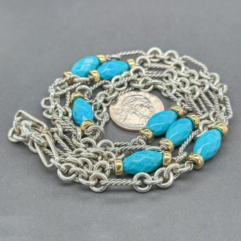 Estate David Yurman SS 18 Turquoise Bijoux Necklace - Walter Bauman Jewelers