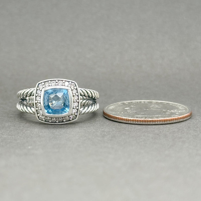 Estate David Yurman SS 1.83ct Topaz & 0.17ctw G-H/SI1 Diamond Ring - Walter Bauman Jewelers