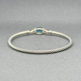 Estate David Yurman SS 2.39ct Topaz & Diamond Petite Wheaton Bracelet - Walter Bauman Jewelers