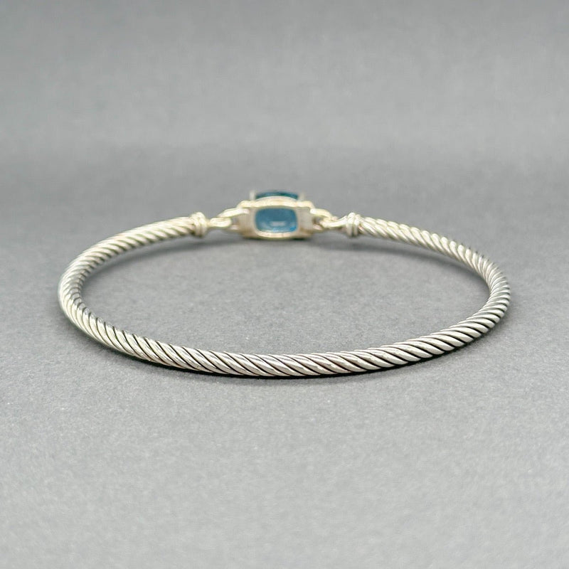 Estate David Yurman SS 2.39ct Topaz & Diamond Petite Wheaton Bracelet - Walter Bauman Jewelers