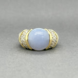 Estate David Yurman SS 2.90ct Chalcedony & 0.49ctw G - H/VS2 - SI1 Diamond Capri Ring - Walter Bauman Jewelers