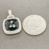 Estate David Yurman SS 6.08ct Onyx & 0.26ctw H/SI1-I1 Diamond Albion Enhancer - Walter Bauman Jewelers