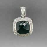 Estate David Yurman SS 6.10ct Onyx & 0.35ctw H/SI1 Diamond Albion Pendant - Walter Bauman Jewelers