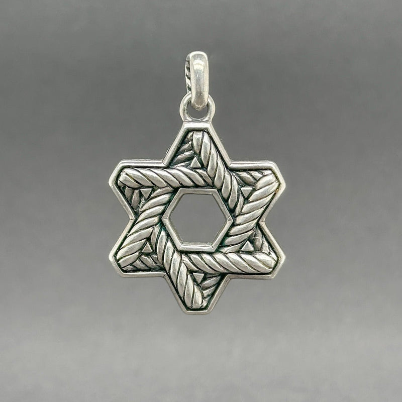 Estate David Yurman SS Agate Star of David Pendant - Walter Bauman Jewelers