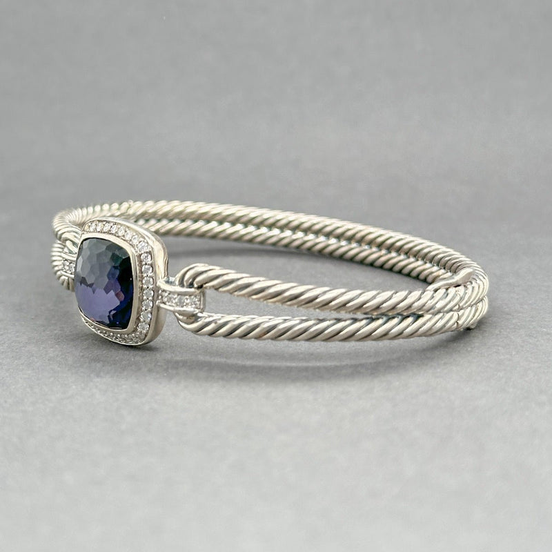 Estate David Yurman SS Albion Amethyst & Diamond Bracelet - Walter Bauman Jewelers