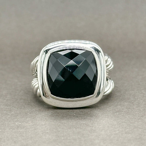 Estate David Yurman SS Black Onyx Albion Ring - Walter Bauman Jewelers