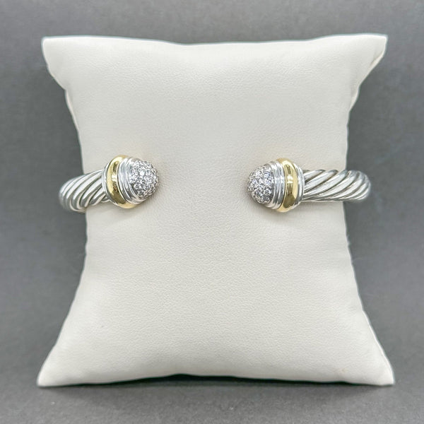 Estate David Yurman SS Cable Classic 0.49ctw G-H/SI1 Diamond Bracelet - Walter Bauman Jewelers