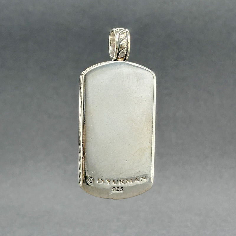 Estate David Yurman SS Pietersite Dog Tag Pendant - Walter Bauman Jewelers