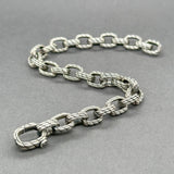 Estate David Yurman SS Textured Link Bracelet - Walter Bauman Jewelers