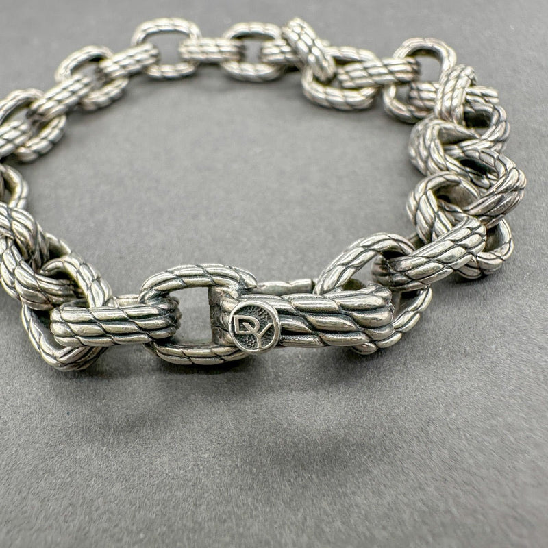 Estate David Yurman SS Textured Link Bracelet - Walter Bauman Jewelers