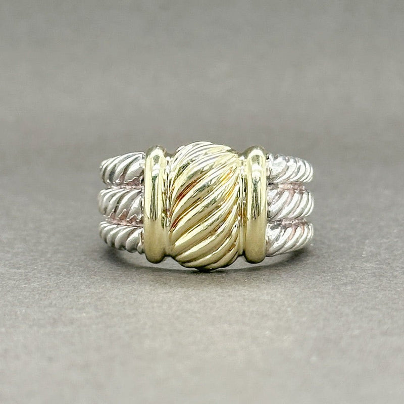 Estate David Yurman SS Two Tone Customized Cable Ring - Walter Bauman Jewelers