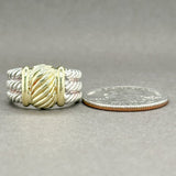 Estate David Yurman SS Two Tone Customized Cable Ring - Walter Bauman Jewelers