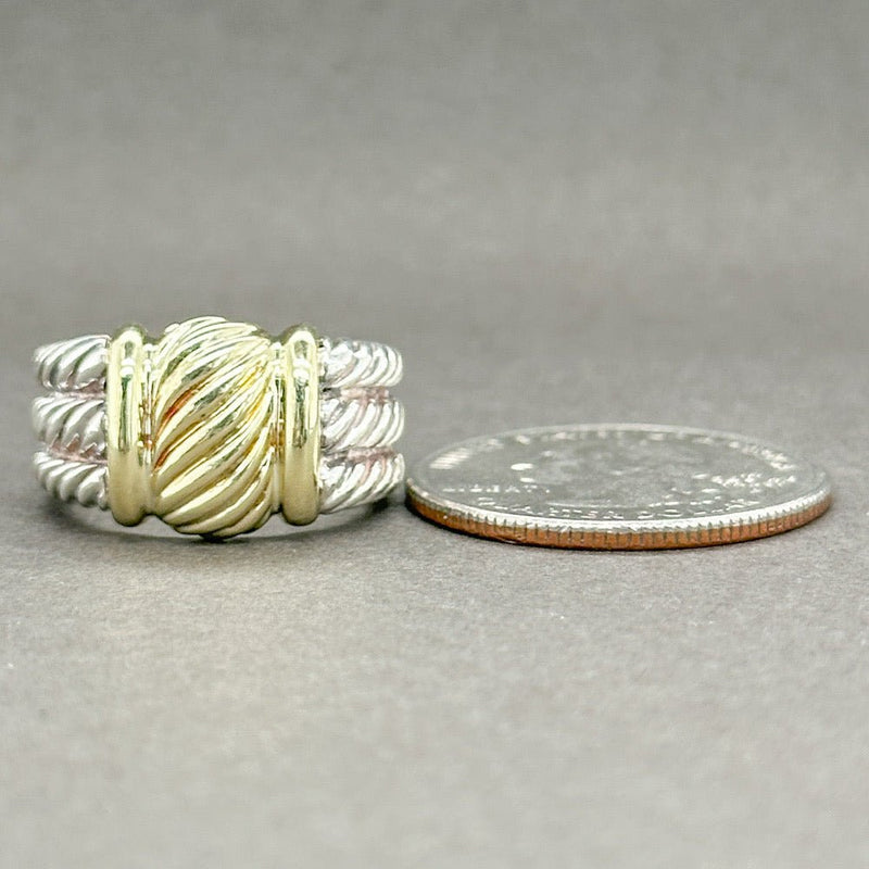 Estate David Yurman SS Two Tone Customized Cable Ring - Walter Bauman Jewelers