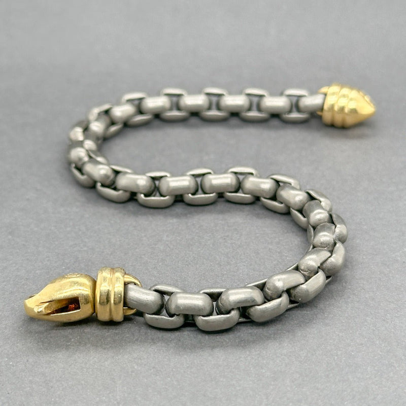 Estate David Yurman Titanium & 18K Y Gold Box Bracelet - Walter Bauman Jewelers