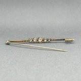 Estate Edwardian 14K Y Gold 0.97ctw H - J/VS2 - SI1 Diamond Pin - Walter Bauman Jewelers