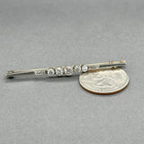 Estate Edwardian 14K Y Gold 0.97ctw H - J/VS2 - SI1 Diamond Pin - Walter Bauman Jewelers