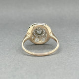 Estate Edwardian 14K Y Gold 0.98ctw I - J/SI1 - 2 Diamond Cocktail Ring - Walter Bauman Jewelers