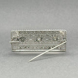 Estate Edwardian 18K W Gold 0.57ctw I - J/SI1 - 2 Diamond Brooch - Walter Bauman Jewelers