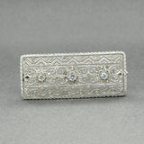 Estate Edwardian 18K W Gold 0.57ctw I - J/SI1 - 2 Diamond Brooch - Walter Bauman Jewelers