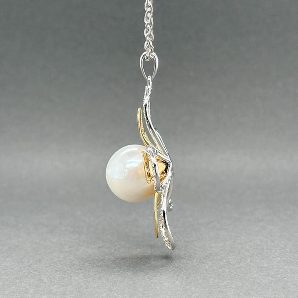 Estate Effy 14K TT Gold South Sea Pearl & 0.27ctw H - I/SI1 - 2 Pendant - Walter Bauman Jewelers