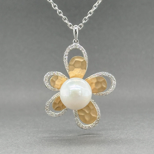 Estate Effy 14K TT Gold South Sea Pearl & 0.27ctw H - I/SI1 - 2 Pendant - Walter Bauman Jewelers