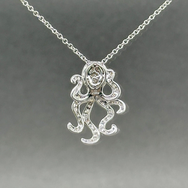 Estate Effy 14K W Gold 0.56ctw Black G - H/SI1 - I1 Diamond Octopus Pendant - Walter Bauman Jewelers